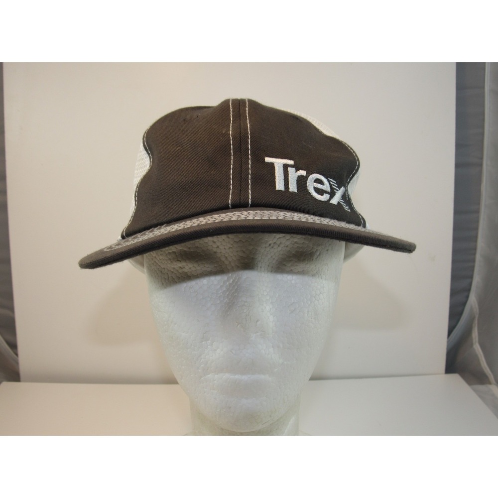 Trex Hat The Home Depot Men's Adjustable Brown White Mesh Trucker